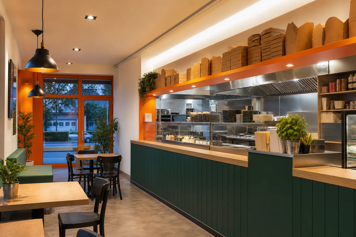LOOB Burger am dunklen Counter
